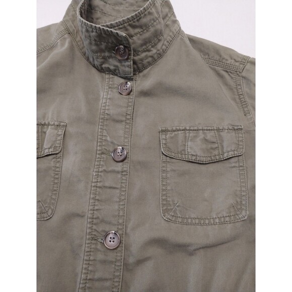 Talbots Jacket Womens Large Olive Green Pockets Utility Everyday Norm Casual - Picture 8 of 16